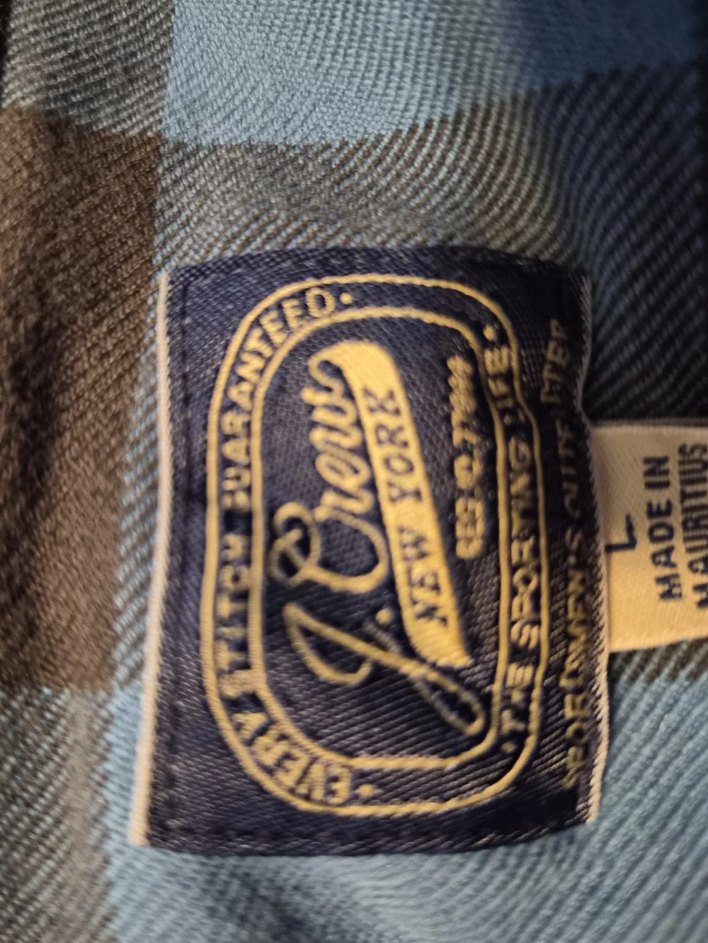 J. Crew Blue and Brown Buffalo Check Button-Down Shirt